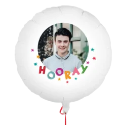 Ballon met foto en tekst