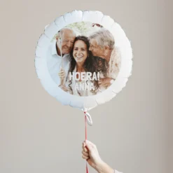Ballon met foto en tekst