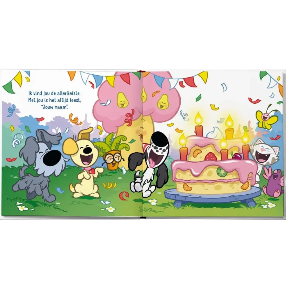 Boek "Woezel & Pip - Jij bent de allerliefste" met naam