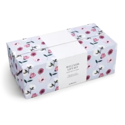 Cadeauset met gepersonaliseerde gastenhanddoekje en 3 zepen
