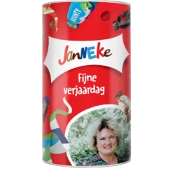 Celebrations tube met naam en foto