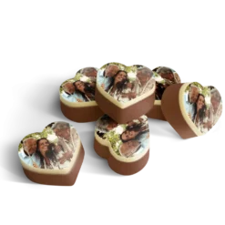Chocolade hartjes met foto