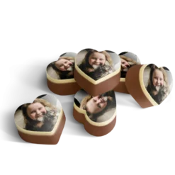 Chocolade hartjes met foto