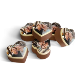 Chocolade hartjes met foto