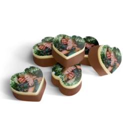 Chocolade hartjes met foto