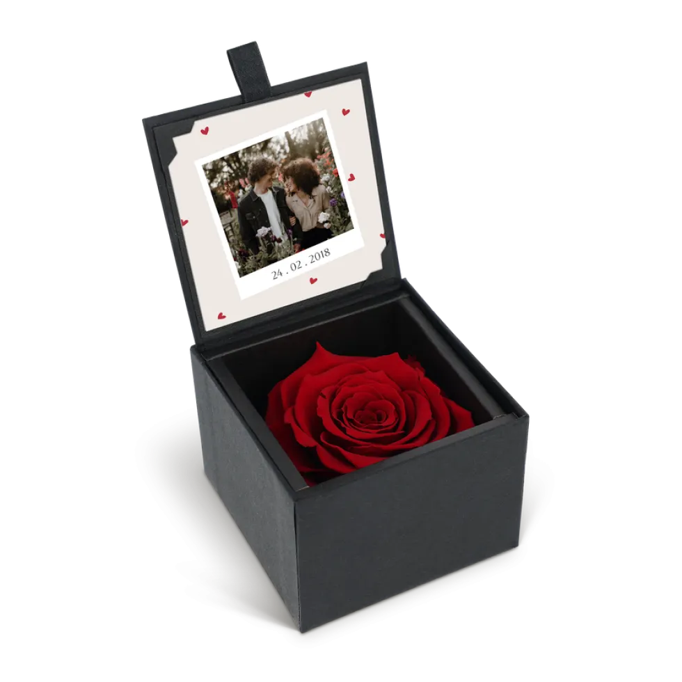 Eeuwige roos met foto afdruk