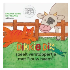 Flapjesboek met naam XXL - Dikkie Dik - Verstoppertje