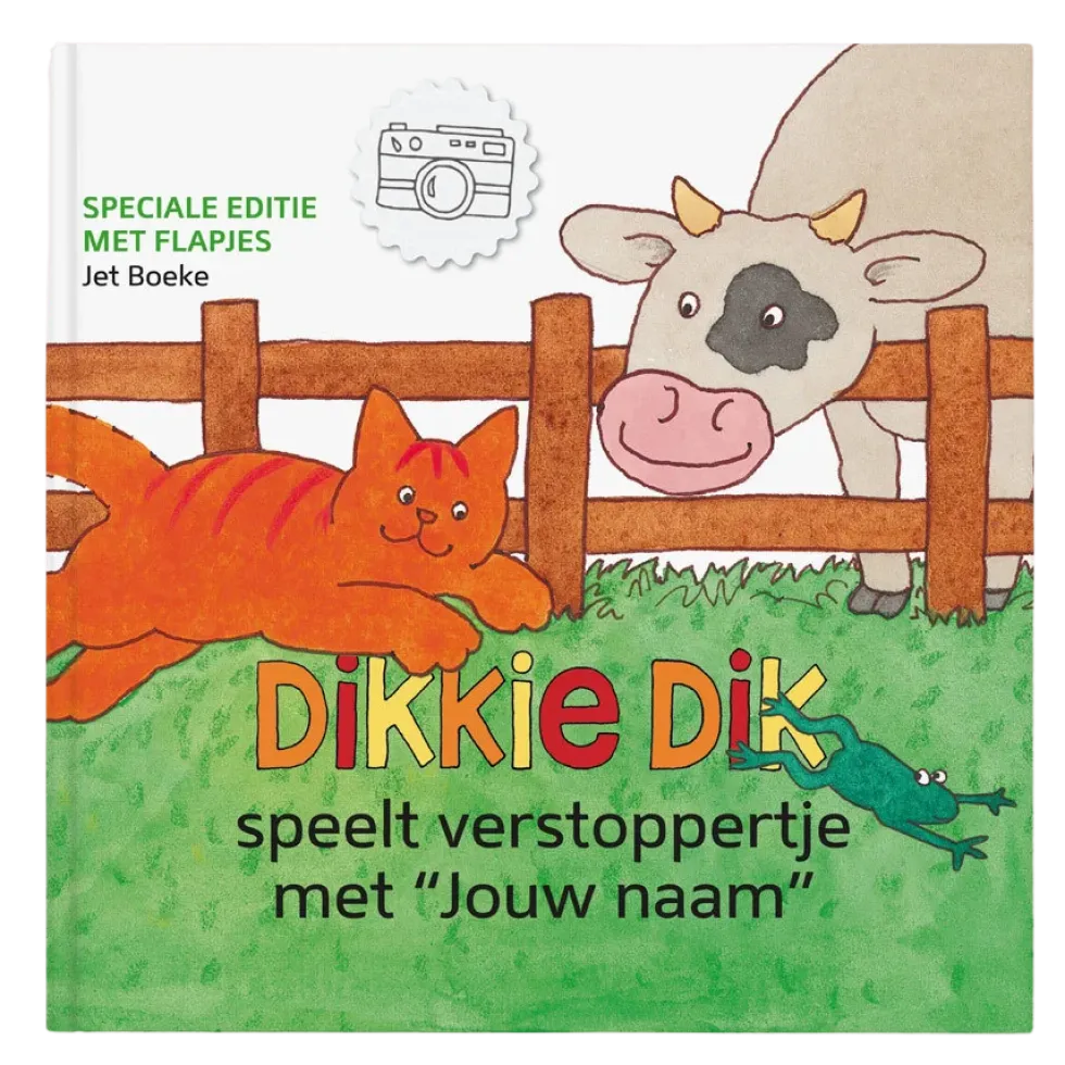 Flapjesboek met naam XXL - Dikkie Dik - Verstoppertje