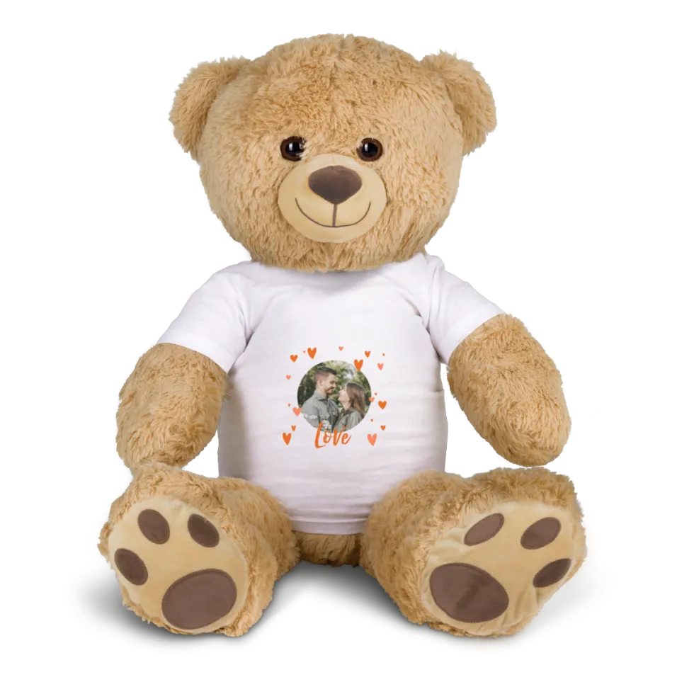 Grote knuffelbeer met foto