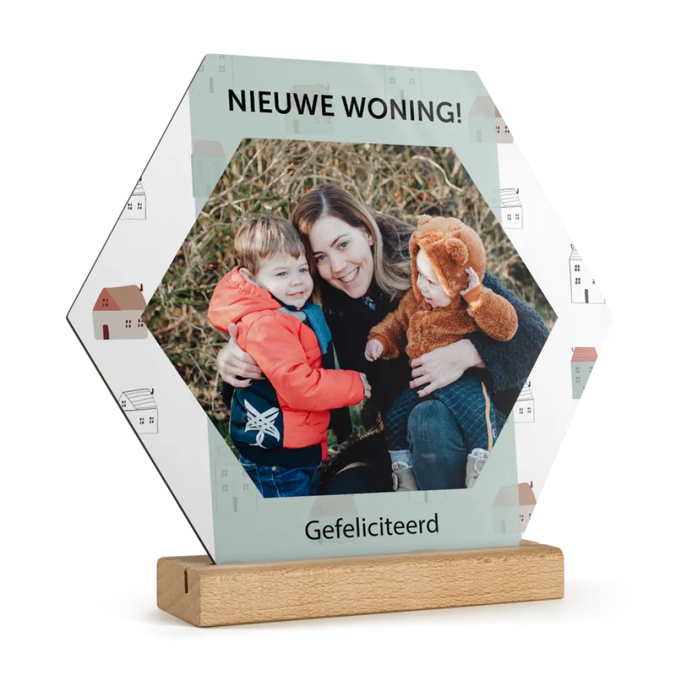 Houten fototegel personaliseren