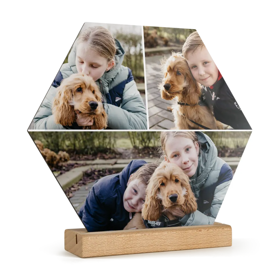 Houten fototegel personaliseren