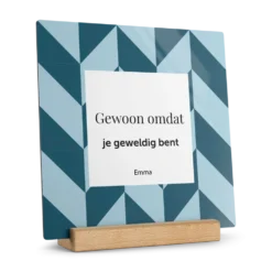 Houten fototegel personaliseren