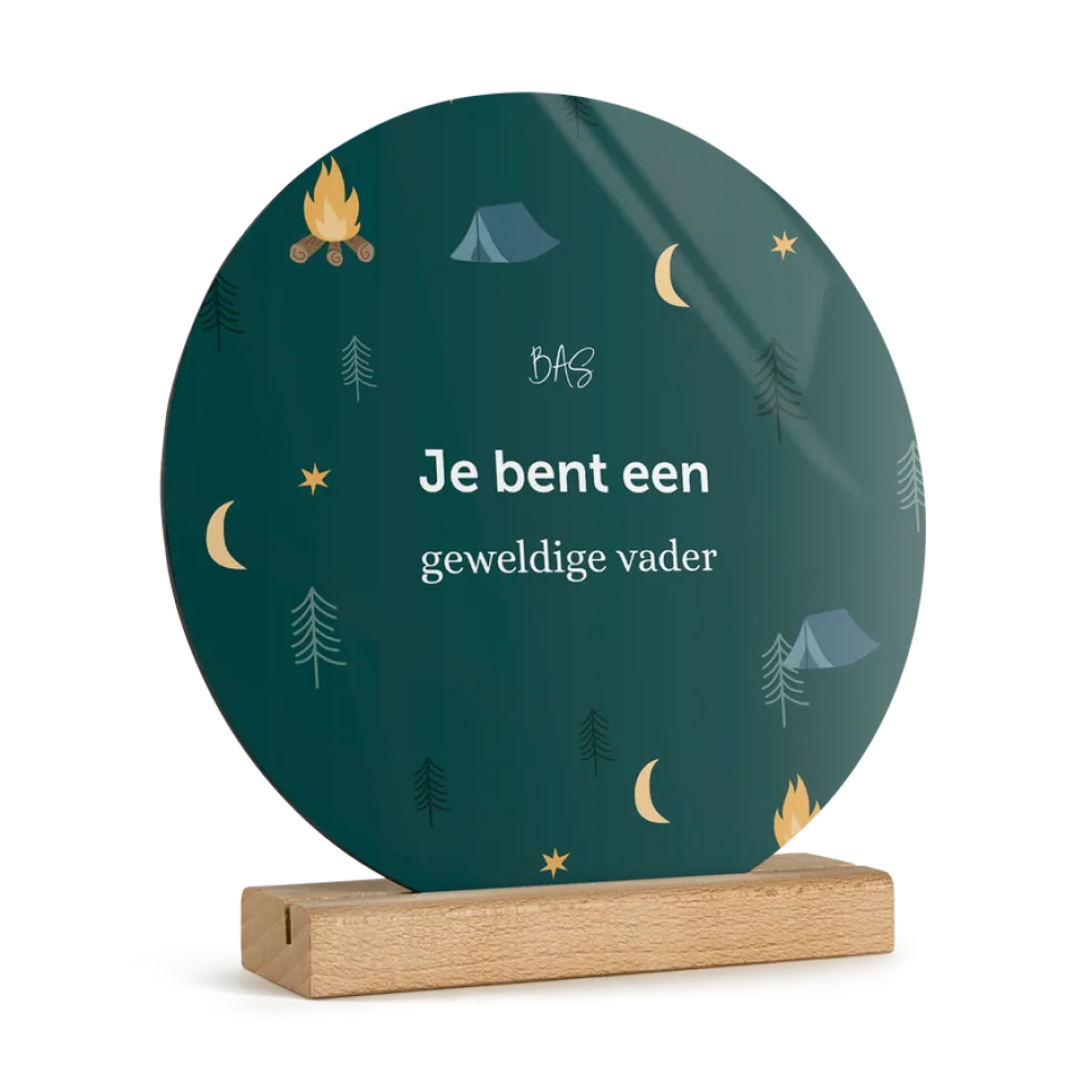 Houten fototegel personaliseren