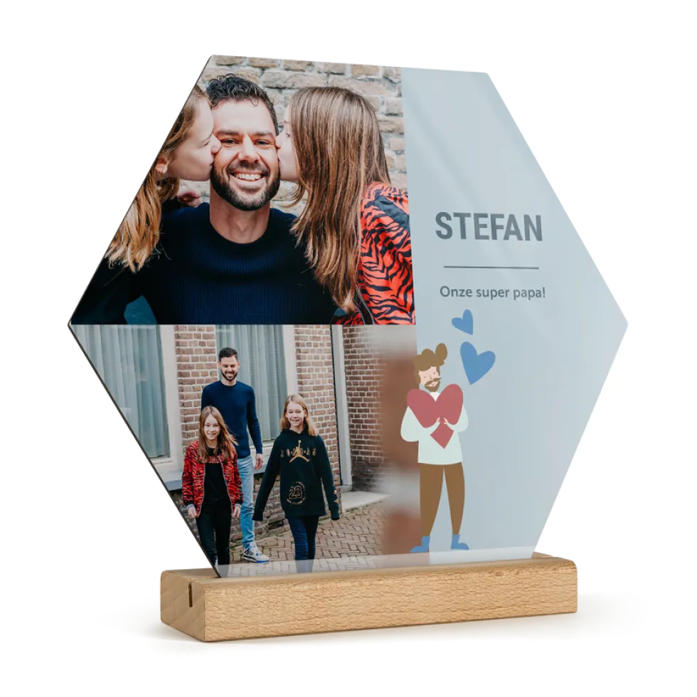 Houten fototegel personaliseren