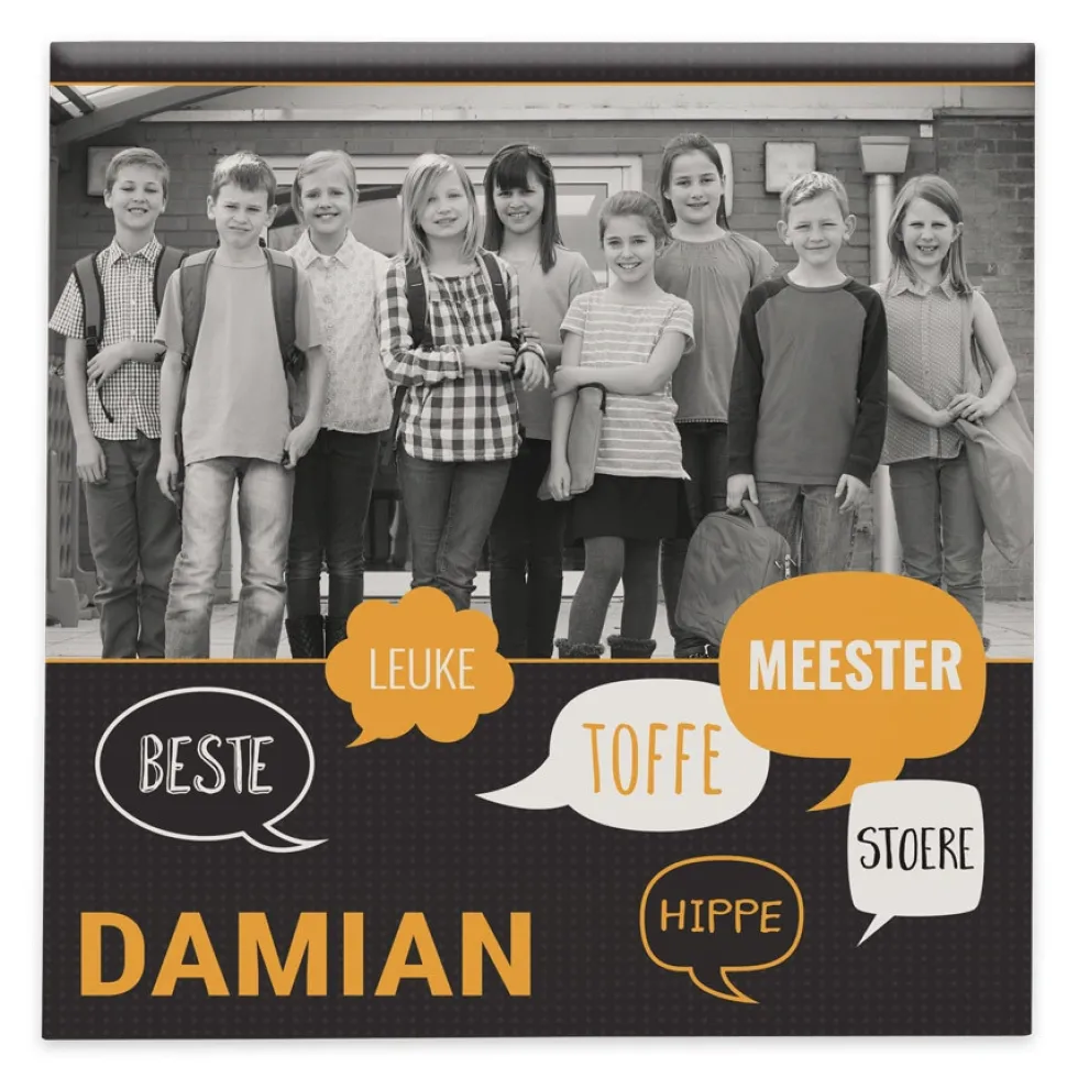 Juf of meester tegel bedrukken - keramiek - 15x15 cm