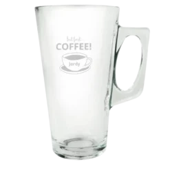 Latte Macchiato glas met naam graveren