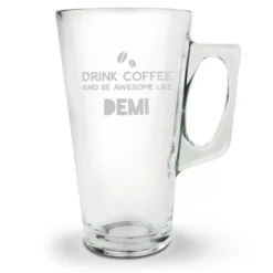 Latte Macchiato glas met naam graveren