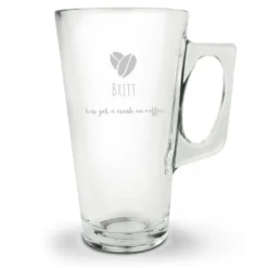 Latte Macchiato glas met naam graveren