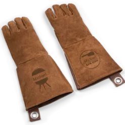 Leren BBQ handschoenen met naam - set van 2