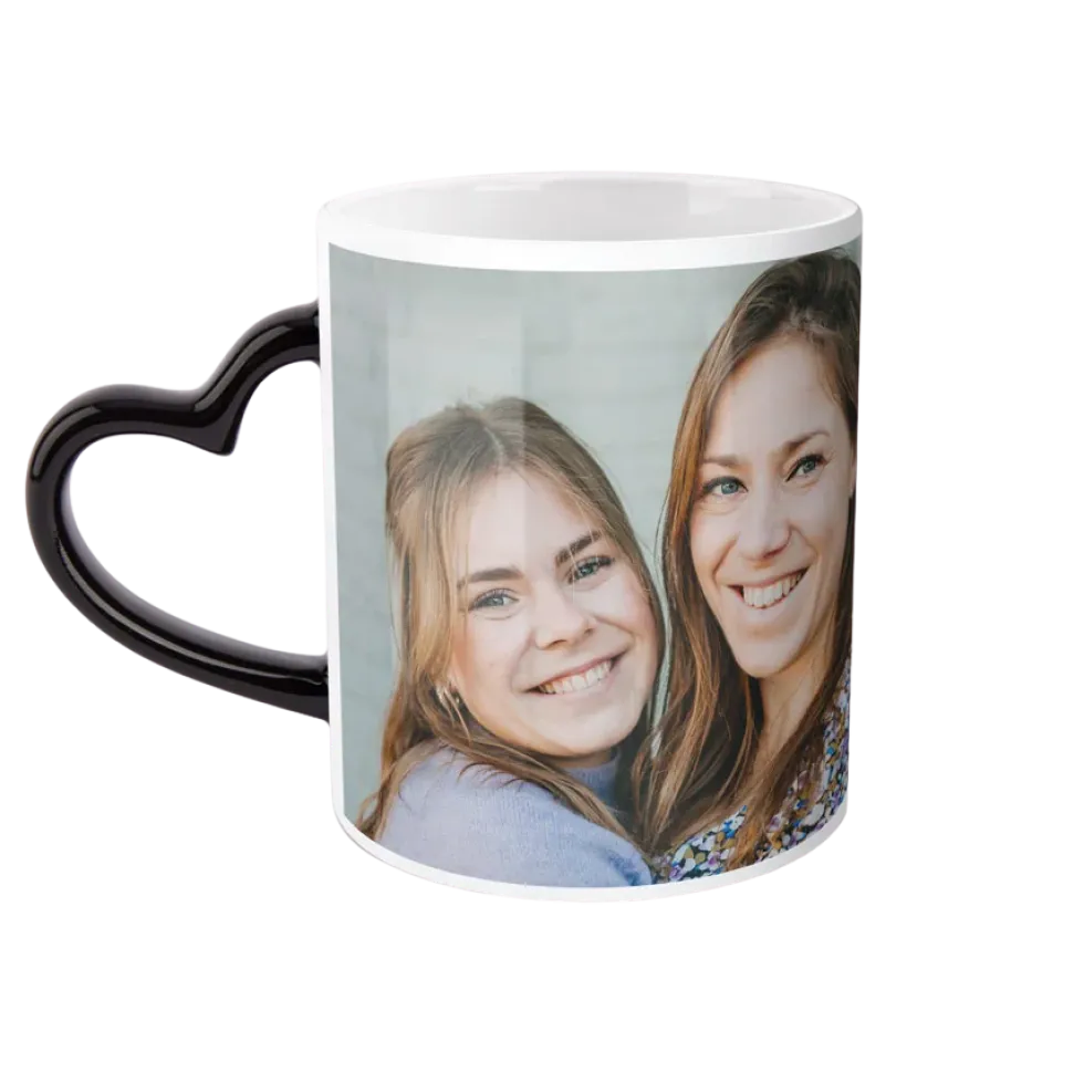 Magische mok met foto - hart