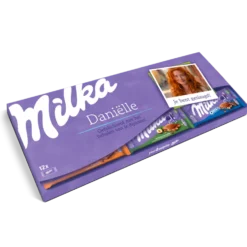 Mega Milka reep met naam en foto bedrukken
