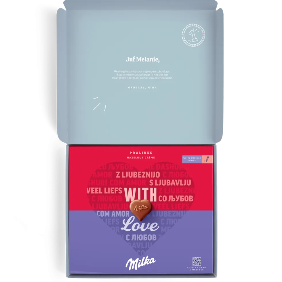 Milka Pralines Juf/Meester