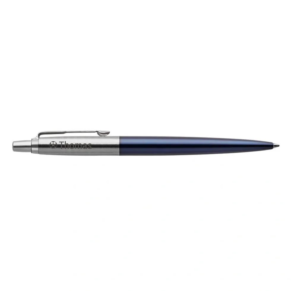 Parker - Jotter - Balpen graveren - Links (Blauw)