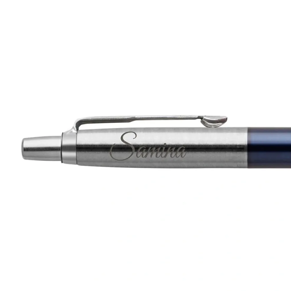 Parker - Jotter - Balpen graveren - Links (Blauw)