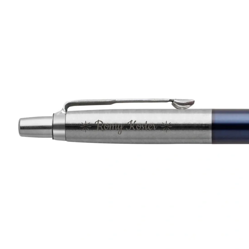 Parker - Jotter - Balpen graveren - Links (Blauw)