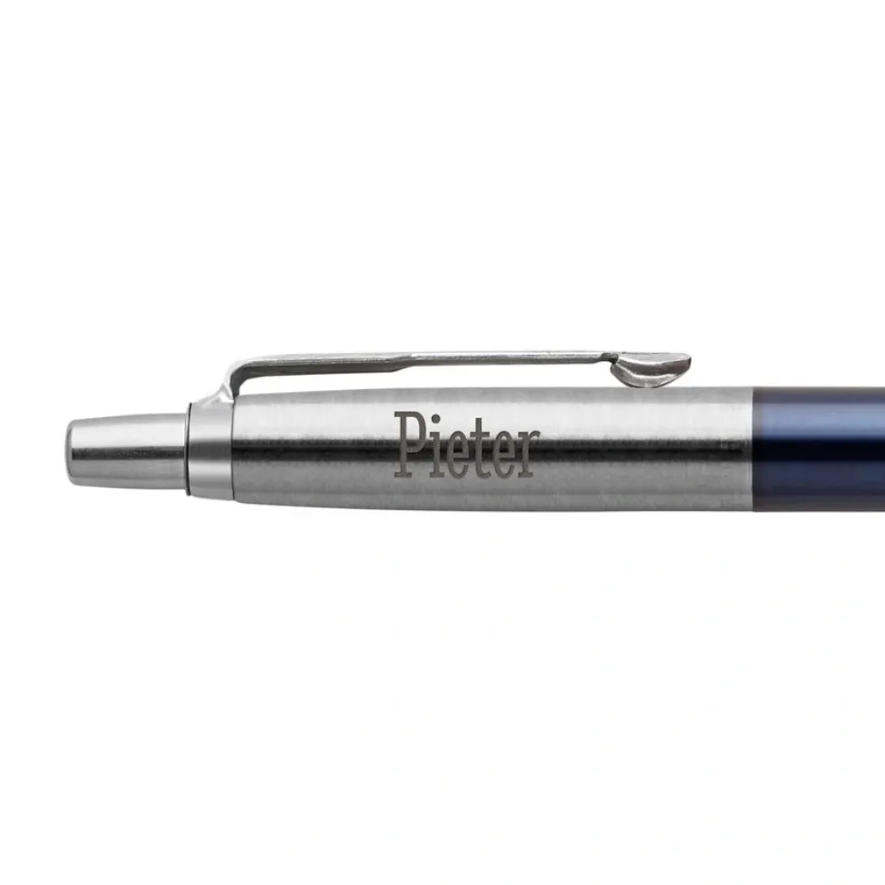 Parker - Jotter - Balpen graveren - Links (Blauw)