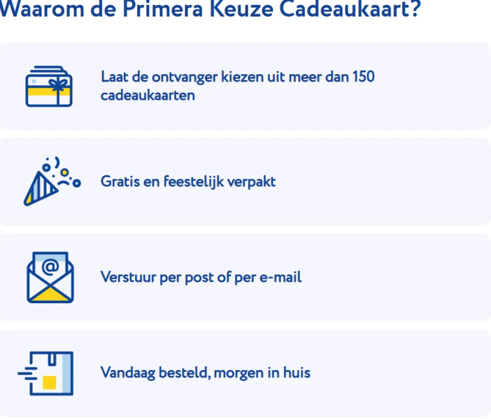 Primera Keuze Cadeaukaart Speciaal voor jou