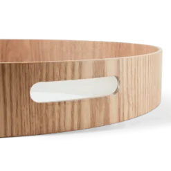 Rond dienblad Houtlook - 40 cm