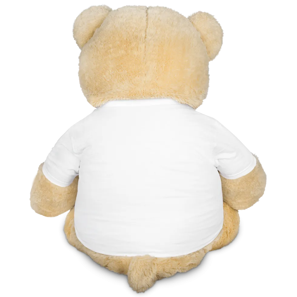 Teddybeer XXL met bedrukt T-shirt