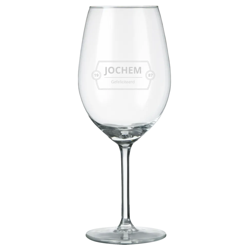Witte wijnglazen graveren