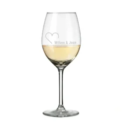 Witte wijnglazen graveren